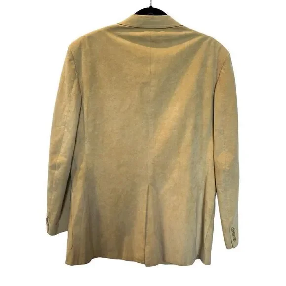 Halston Halsuede Men's Sport Jacket Camel Colored Size 40R